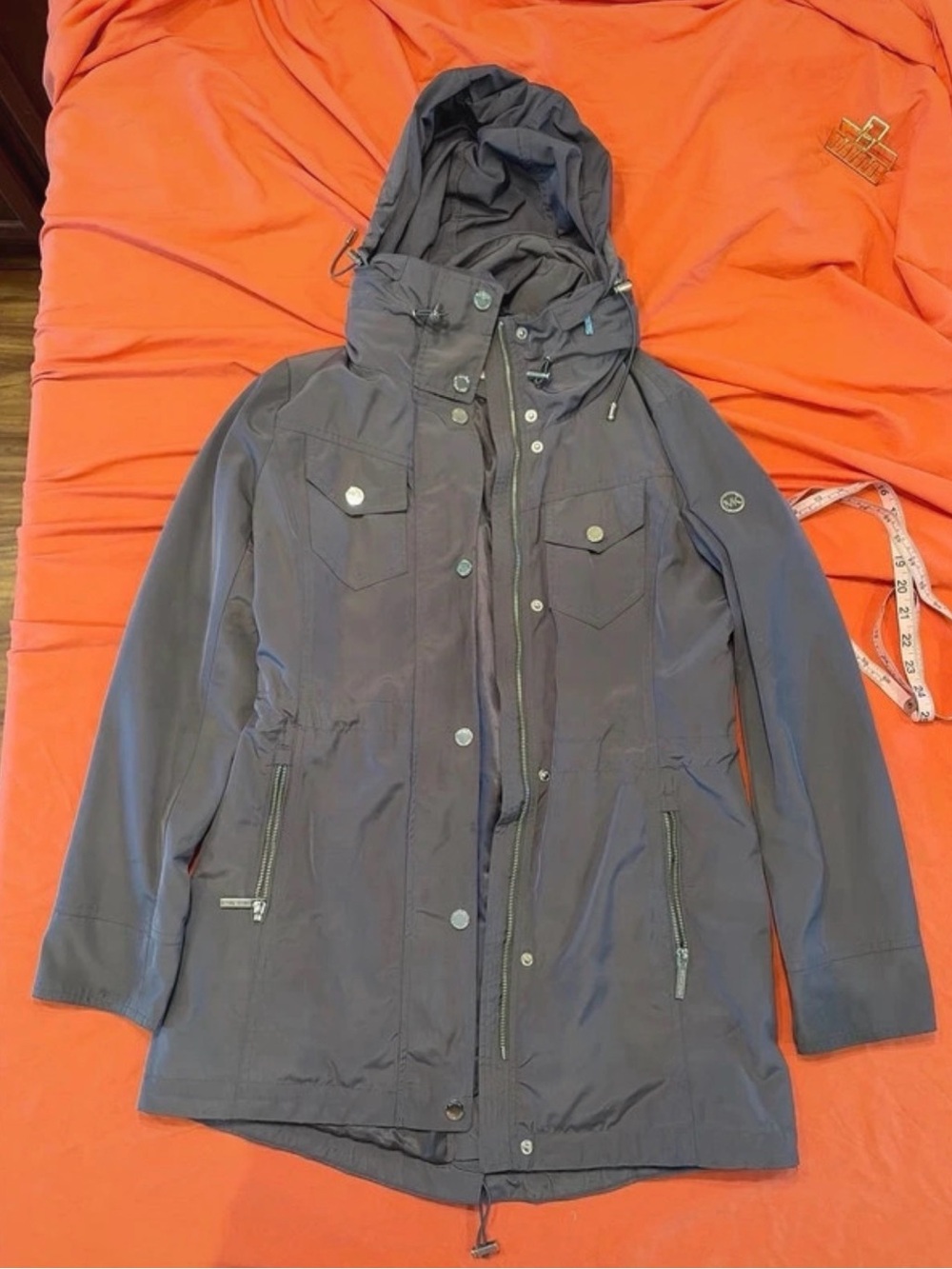 Michael Kors Hooded Utility Anorak Jacket in Charcoal